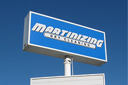 Martinizing Dry Cleaning Exterior Box Sign